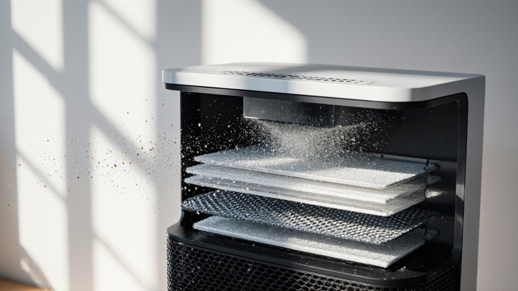 electrostatic hepa filtration trapping particles