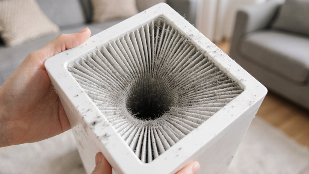 reduced airflow trapped particles